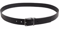 Black Classic Leather Metal Buckle Belt 2