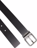 Black Classic Leather Metal Buckle Belt 5