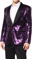 Purple SICILIA Sequin Embellish Coat Jacket 2