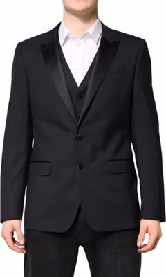 Dark Blue MARTINI Wool Suit 2 Piece Jacket