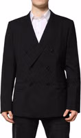 Black MARTINI Double Breasted Suit Jacket 1