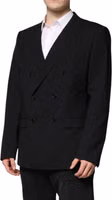 Black MARTINI Double Breasted Suit Jacket 2