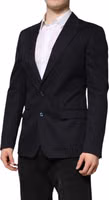 Dark Blue TAORMINA Cotton Blazer Suit Jacket 2