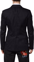 Dark Blue TAORMINA Cotton Blazer Suit Jacket 3