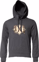 Gray Logo Patch Hooded Sweatshirt Sweater 1