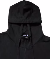 سويت شيرت رجالي أسود بغطاء رأس وشعار وسحاب كامل 4