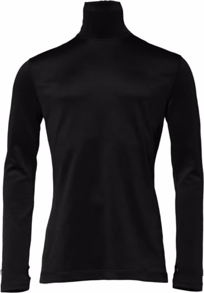 Black Polyester Turtleneck Pullover Sweater