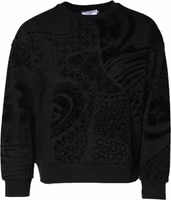Black Printed Crew Neck Sweatshirt Sweater 1