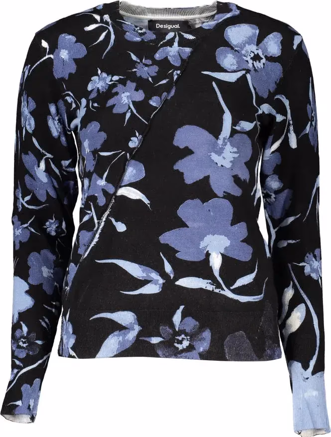 Black Viscose Woman Sweater