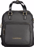 Black Polyurethane Women's Backpack 1