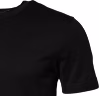 Black Cotton Short Sleeves Round Neck T-shirt 2