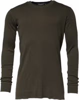 Dark Green Long Sleeves Crew Neck T-shirt 1