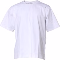 White Cotton Short Sleeves Crew Neck T-shirt 1