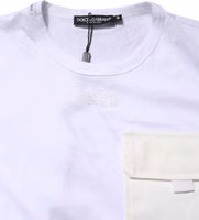 White Cotton Pocket Short Sleeves T-shirt 4