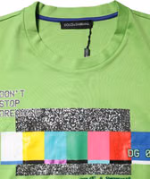 Green Graphic Printed Round Neck T-shirt 3