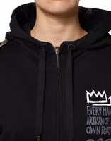 Black Logo Hooded Full Zip Sweatshirt Jacket 4