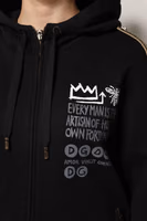 Black Logo Hooded Full Zip Sweatshirt Jacket 5