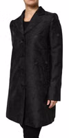 Black Single Breasted Trench Coat Jacket 2