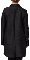 Black Single Breasted Trench Coat Jacket 3