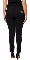 Black Cotton Logo Mid Waist Skinny Denim Jeans 3