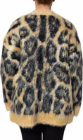 Multicolor Leopard Mohair Crew Neck Sweater 3