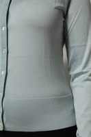 كارديغان حريري بأزرار باللون الأخضر الفاتح 5