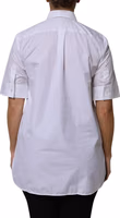White Cotton Short Sleeves Collared Polo Top 3