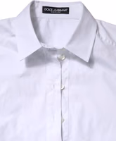 White Cotton Short Sleeves Collared Polo Top 5