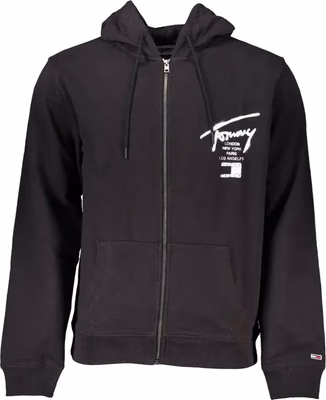 Black Cotton Mens Sweatshirt