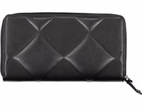 Black Polyester Women Wallet 2