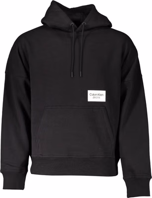 Black Cotton Men Sweatshirt
