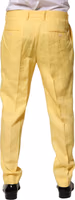Yellow Flax Tapered Dress Men Pants 3
