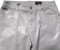 Silver Cotton Stretch Slim Denim Jeans 4