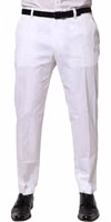 White Cotton Dress Slim Formal Pants 1