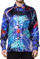 Multicolor Printed Silk Lounge Casual Shirt 1