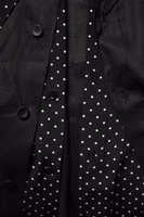 Black Polka Dot Linen Silk Men Casual Shirt 5