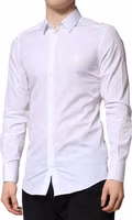 White GOLD Crown Cotton Dress Formal Shirt 2