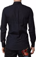 Dark Blue MARTINI Cotton Dress Formal Shirt 3