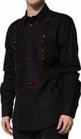 Black Crystal GOLD Formal Men Dress Shirt 2