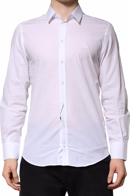 White MARTINI Long Sleeves Men Formal Shirt