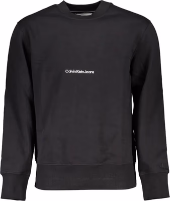 Black Cotton Men's Sweatshirt