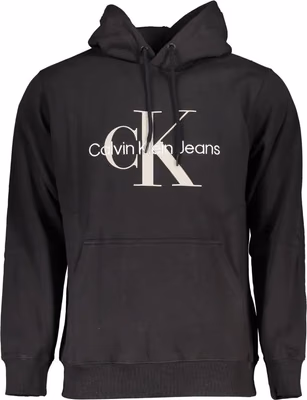 Black Cotton Men Sweatshirt