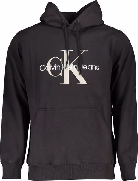 Black Cotton Men Sweatshirt