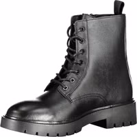 Black Polyurethane Men Ankle Boot 3