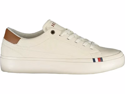 White Polyurethane Men Sneaker
