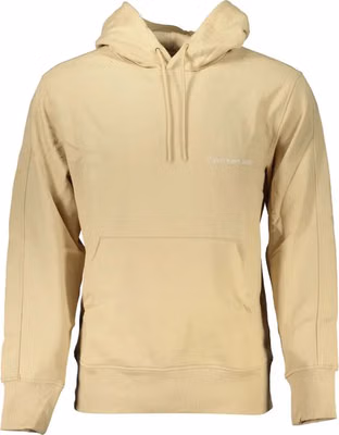 Beige Cotton Men Sweater