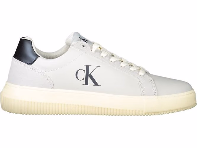 White Polyurethane Men's Sneaker
