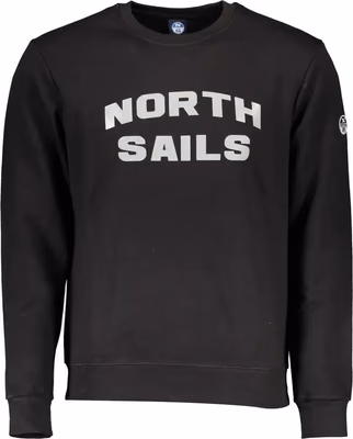 Black Cotton Men Sweatshirt