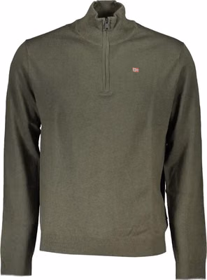 Green Fabric Men Sweater