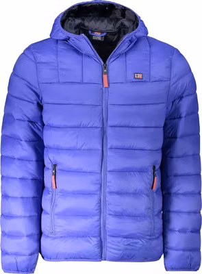 Blue Polyamide Men Jacket